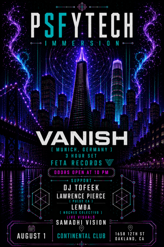 Psfytech Immersion: Vanish, DJ TOFEEK, LAWRENCE PIERCE, lemba event image