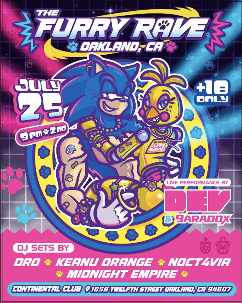 Furry Rave 18+ at Continental Club